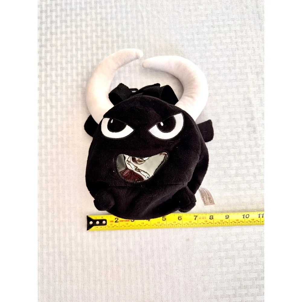 Jordi Nogues‎ Badtoro Black Plush Bull Mini Backpack Y2K Goth Emo Barcelona